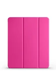 mastersonic iPad Air 13 2025 M3 MTSC Smart Cover Kalem Bölmeli Standlı 1-1 Kılıf - Pembe Koyu thumbnail 1