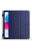 mastersonic iPad 11.Nesil 2025 Kılıf MTSC Tri Folding Kalem Bölmeli Standlı Kılıf - Lacivert thumbnail 1