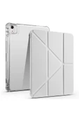 mastersonic iPad Air 11 2025 M3 Kılıf MTSC Tri Folding Kalem Bölmeli Standlı Kılıf - Gri thumbnail 1