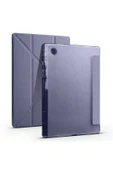 mastersonic Galaxy Tab A8 10.5 SM-X200 (2021) Kılıf Uyumlu MTSC Tri Folding Kalem Bölmeli Standlı Kılıf-Mor thumbnail 1