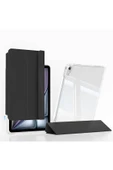 mastersonic iPad Air 13 2024 Kılıf Magnetik Ayrılabilen AiHTTgli Uyumlu MTSC Sliding Tablet Kılıfı-Siyah thumbnail 1