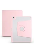 mastersonic iPad Air 13 2025 M3 Kılıf MTSC Termik Kalem Bölmeli Dönebilen Standlı Kılıf - Pembe thumbnail 1