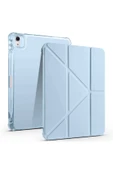 mastersonic iPad Air 11 2025 M3 Kılıf MTSC Tri Folding Kalem Bölmeli Standlı Kılıf - Mavi thumbnail 1