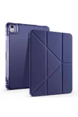 mastersonic iPad Air 11 2025 M3 Kılıf MTSC Tri Folding Kalem Bölmeli Standlı Kılıf - Lacivert thumbnail 1