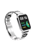 mastersonic Xiaomi Redmi Watch 2 Lite Uyumlu KRD-60 Metal MTSC Kordon-Gümüş thumbnail 1
