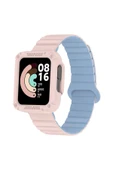 mastersonic Xiaomi Redmi Watch 2 Silikon Kordon MTSC KRD-105 Strap Kayış-Pembe-Mavi thumbnail 1
