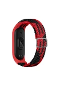 mastersonic Xiaomi Mi Band 3 Uyumlu KRD-49 Örgü MTSC Kordon-Siyah-Kırmızı thumbnail 1