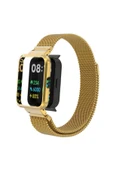 mastersonic Xiaomi Redmi Watch 2 Lite Uyumlu KRD-58 Metal MTSC Kordon-Gold thumbnail 5