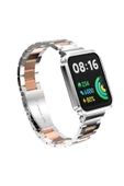 mastersonic Xiaomi Redmi Watch 2 Lite Uyumlu KRD-60 Metal MTSC Kordon-Gümüş-Rosegold - 1
