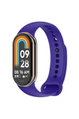 mastersonic Xiaomi Mi Band 8 Serisi Klasik Kordon Silikon Strap Kayış-Mor thumbnail 1