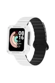 mastersonic Xiaomi Redmi Watch 1 Silikon Kordon MTSC KRD-105 Strap Kayış-Beyaz-Siyah thumbnail 1
