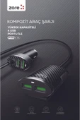 mastersonic MTSC ZR-C502 2+2 Araç Şarj Seti - Siyah thumbnail 8