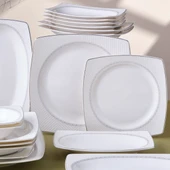 GÜRAL PORSELEN Caroline 30 Parça 6 Kişilik Yemek Takımı 6366 thumbnail 2