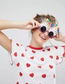 CEYLAN ADAM   Happy Birthday Yazılı Beyaz Fuşya Renk Parti Gözlüğü 12x7 cm thumbnail 3