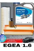 Fıat Egea 1.6 Multıjet 2015-2016-2020 120 Bg Delphi 5w30 5lt Dpf Li 2025 Yag Bakım Seti thumbnail 1