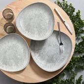 GÜRAL PORSELEN Pera 4 Parça 30 Cm Servis Tabağı 1401 thumbnail 1