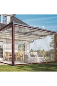 Çakır Branda Şeffaf Balkon Bahçe Brandası Şeffaf Branda Kış Bahçe Brandası 200x180 Cm - 1