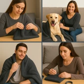 Welsoft Peluş Kumaş Çift Taraflı Yıkanabilir Kesilebilir Koltuk Battaniye Yastık Kaplaması En 180CM - 5