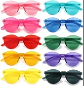 CEYLAN ADAM   Oval Şekilli Çerçevesiz Parti Gözlüğü 6 Renk 6 Adet thumbnail 3