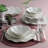 GÜRAL PORSELEN Nesrin 24 Parça 6 Kişilik Yemek Takımı 11287 thumbnail 2