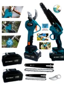 Germany Style Pro 3-Lü Set 4 Akülü Kenar Kesme-Dal Budama Makası-Budama Testeresi Bahçe Set - 3