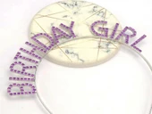 CEYLAN ADAM   Mor Renk Kristal Taşlı Parlak Birthday Girl Yazılı Taç 16x17 cm thumbnail 5