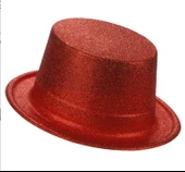 CEYLAN ADAM   Kırmızı Renk Uzun Plastik Simli Parti Şapkası thumbnail 1