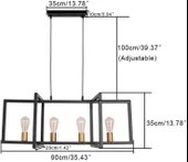 Farm 4'lü Siyah Sarkıt Avize thumbnail 3