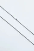 Minimalist Kelebek Örme Zincir Kolye - Antik Gümüş Kaplama - Kadın Erkek - 60 cm - 3