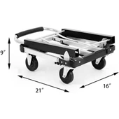 Balatlı Ayarlanabilir Tablalı Paket ve Koli Taşıma Arabası 150 Kg. Kapasiteli AT150A - 5
