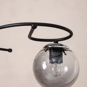 Üç Siyah Camlı Füme Renkli Sarkıt Avize - 3