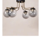 Dörtlü Siyah Camlı Eskitme Sarkıt Avize thumbnail 4