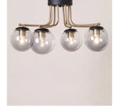 Dörtlü Siyah Camlı Eskitme Sarkıt Avize thumbnail 3