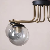 Dörtlü Siyah Camlı Eskitme Sarkıt Avize thumbnail 6