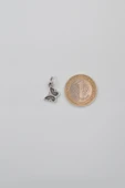 Minimalist Kelebek Örme Zincir Kolye - Antik Gümüş Kaplama - Kadın Erkek - 60 cm - 5
