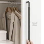 Tırtıklı Füme Metal Kulp 320 mm 32 cm Mobilya Çekmece Dolap Dolabı Modern Kapak Kulpları thumbnail 6