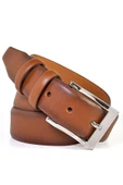 Kahverengi Hakiki Deri 4 cm Casual Erkek Kemer thumbnail 1