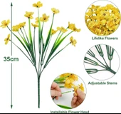 Nettenevime 12li Set Yapay Çiçek Sazlı Mine Sarı Renk 5 Dallı 33cm thumbnail 2