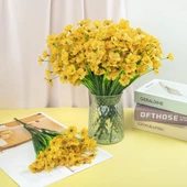 Nettenevime 12li Set Yapay Çiçek Sazlı Mine Sarı Renk 5 Dallı 33cm thumbnail 7