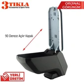 Dacia Dokker 2010 Premium HQ Lüks Delmesiz Çelik Ayaklı Gri-Siyah Kolçak thumbnail 3