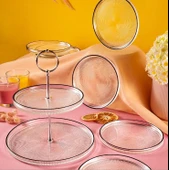 Fecra Loren 7 Parça Servis ve Sunum Seti Siyah Fileli - 5