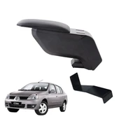 Renault Symbol 2006 Delmesiz Çelik Ayaklı Siyah Kolçak Kol Dayama thumbnail 1