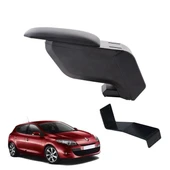 Renault Megane 3 HB 2010 Delmesiz Çelik Ayaklı Siyah Kolçak Kol Dayama thumbnail 1