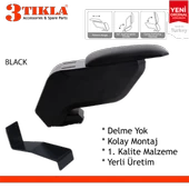 Fiat Albea 2002 Delmesiz Çelik Ayaklı Siyah Kolçak Kol Dayama thumbnail 2