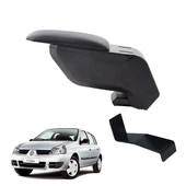 Renault Clio HB 2004 Delmesiz Çelik Ayaklı Siyah Kolçak Kol Dayama thumbnail 1