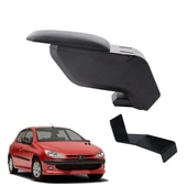 Peugeot 206 1999 Delmesiz Çelik Ayaklı Siyah Kolçak Kol Dayama thumbnail 1