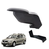 Dacia Logan MCV 2009 Delmesiz Çelik Ayaklı Siyah Kolçak Kol Dayama thumbnail 1