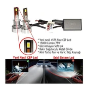 Opel Astra J 2009-2015 Uzun Far Mini Cosmo Beyaz H1 Mini Led Xenon Şimşek Etkili 15000 Lümen - 2