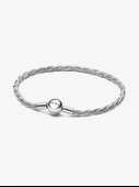 Round Pandora Clasp Twisted Snake Chain Sterling silver - 1