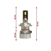 Volkswagen T-Cross 2018-2024 Uzun Far Mini Cosmo Beyaz H7 Mini Led Xenon Şimşek Etkili 15000 Lümen thumbnail 3